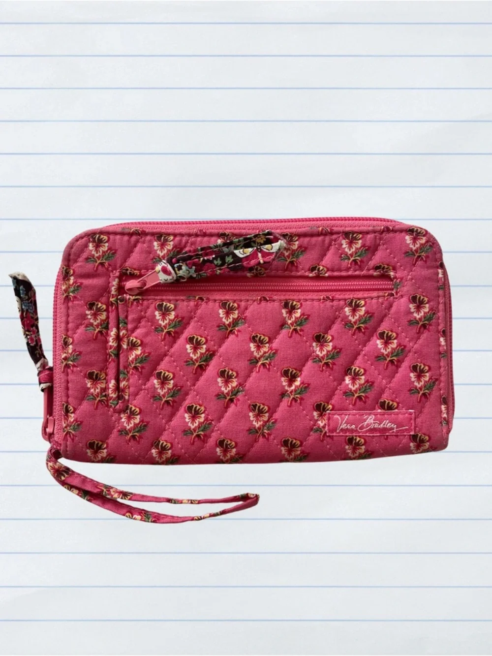 Vera Bradley Pink Pansy Wristlet Wallet - Picture 2 of 8